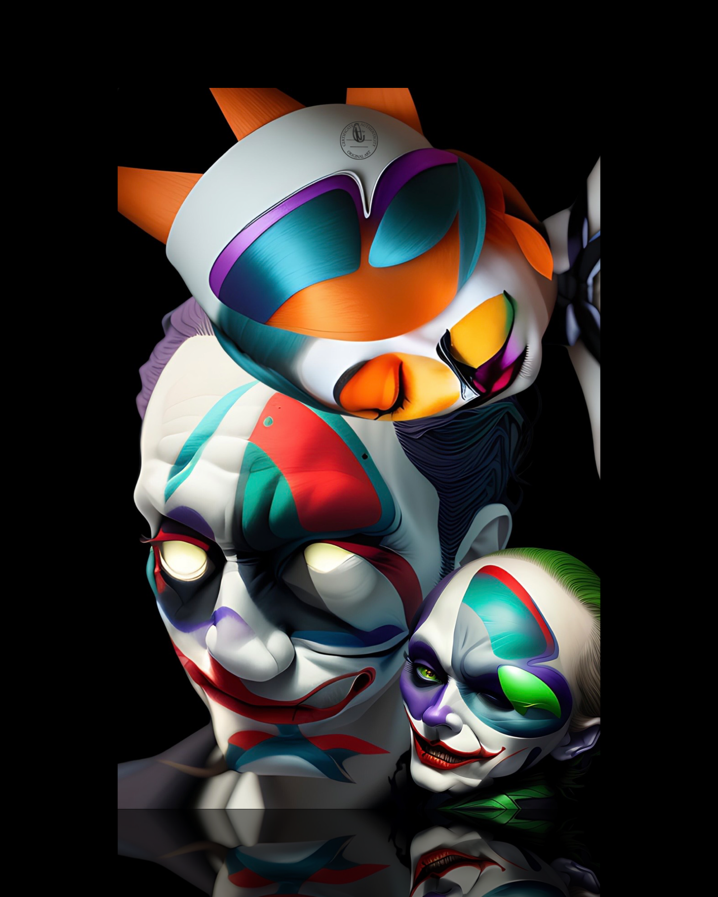 THREE HEADS • Mickey Crystal Limited Metal Print 24”x 36”