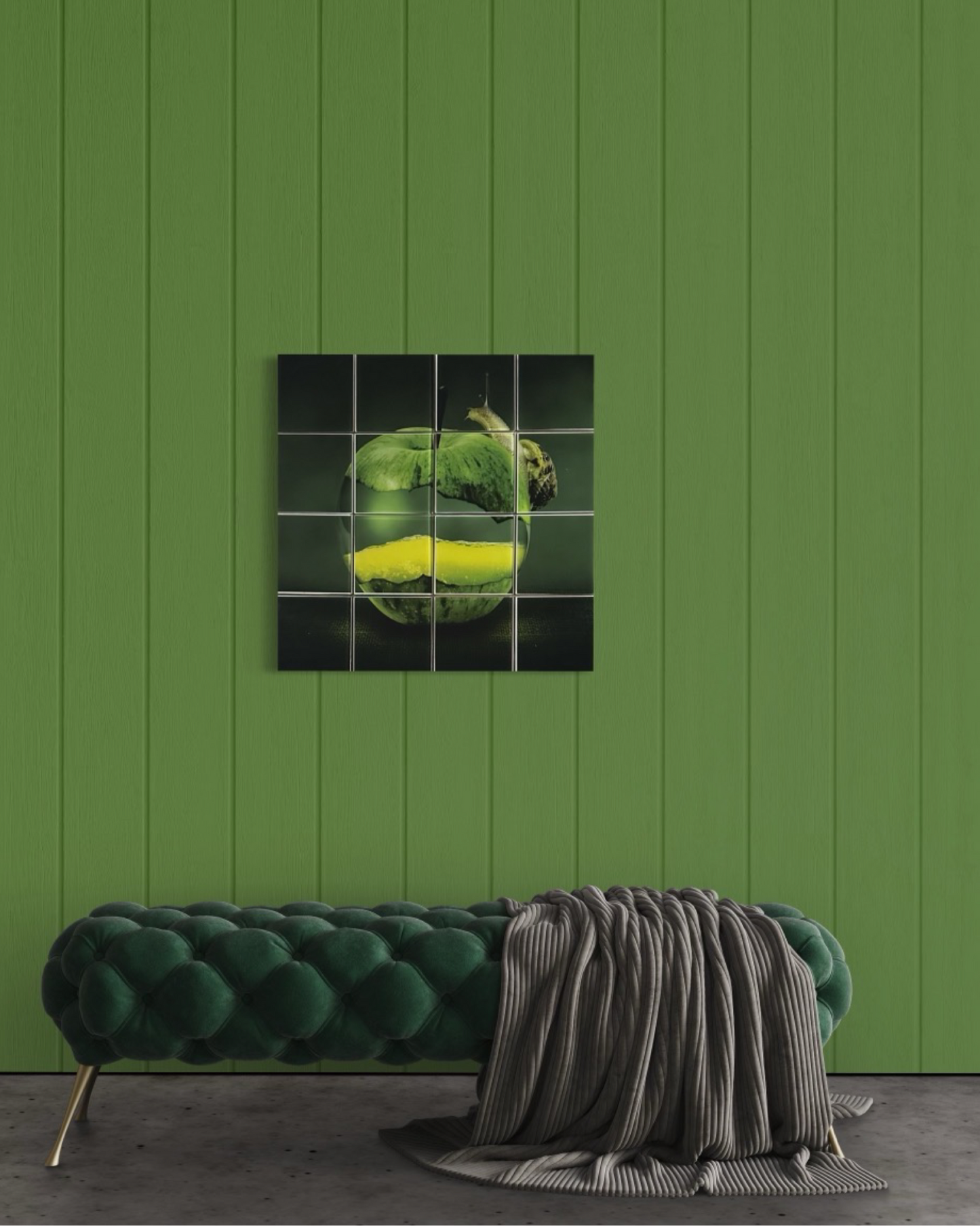 Green Apple • 24”x 24” Epoxy Mosaic (16x Tiles)