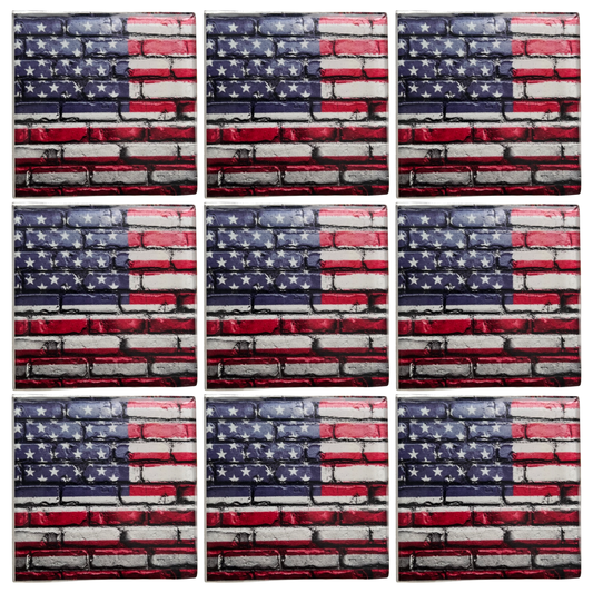 USA • 4”x 4” Tiles • Ceramic Wall Art